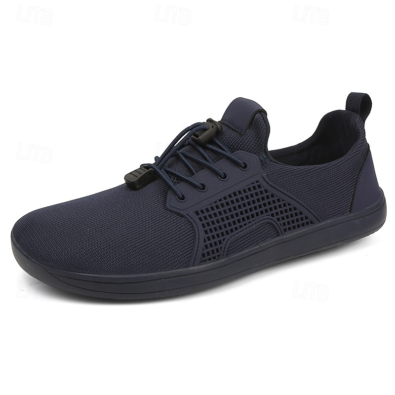 Barfuß-Sneakers aus hellbraunem Strick für Herren – flexibles, bequemes Design mit Schnürverschluss für aktive und lässige Kleidung 2025 - $34.99 –P4