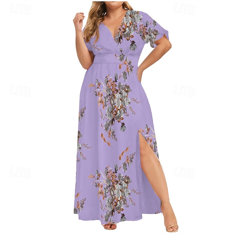 Dam Långklänning Maxiklänning Vardagsklänning Sommarklänning Boho-klänning Klänning med tryck Mode Utomhus Semester Helgdag Normal Blommig Ärmlös Djup V-hals Svart Vit Gul Ljusgrön Sommar Vår 2025 - $27.99 –P8