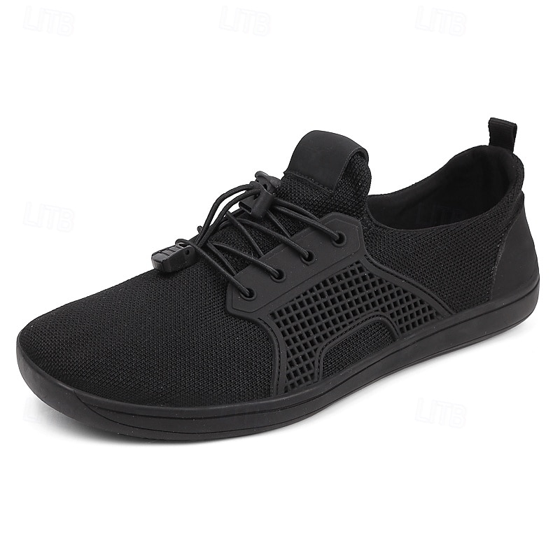 Barfuß-Sneakers aus hellbraunem Strick für Herren – flexibles, bequemes Design mit Schnürverschluss für aktive und lässige Kleidung 2025 - $34.99 –P2