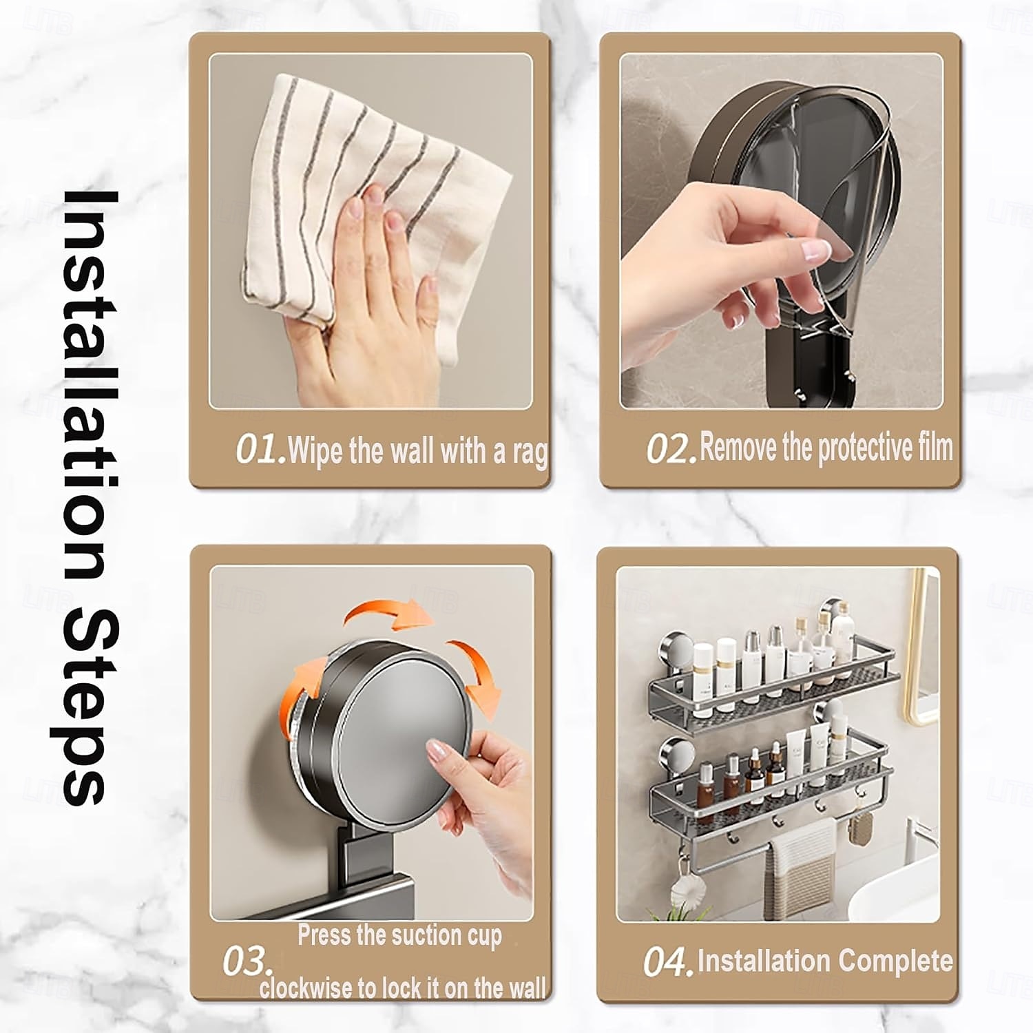 Multifunktionales Küchenregal mit Saugnapf – Haken zum Aufhängen an der Wand, Messerhalter &Schaufel-Hängeregal, Topfdeckelregal, Komplettlösung zur Aufbewahrung von Küchengeschirr 2026 - $20.39 –P3