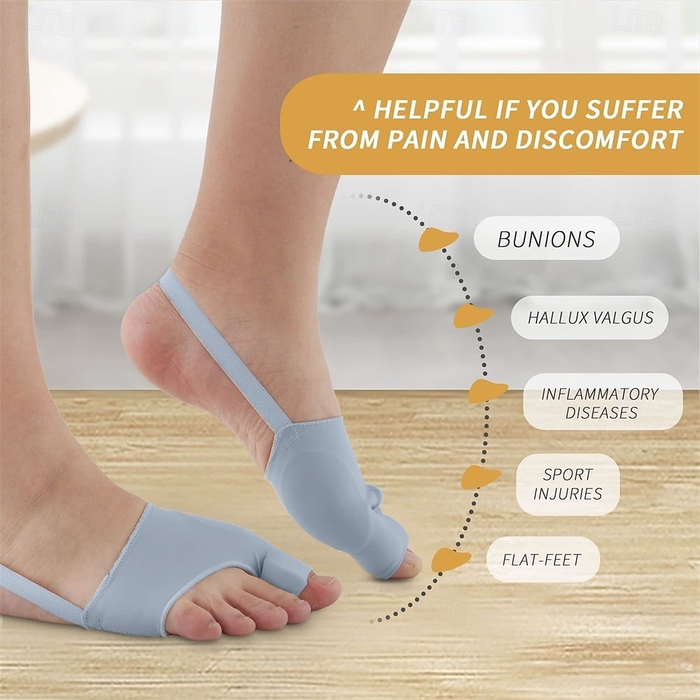 2Pcs Bunion Corrector for Women Men Big Toe Straightener Bunions Correction Women Men Bunion Splint Bunion Pads for Bunions Relief Hallux Valgus Pain Relief Comfortable Breathable for Day Night 2026 - $17.49 –P4