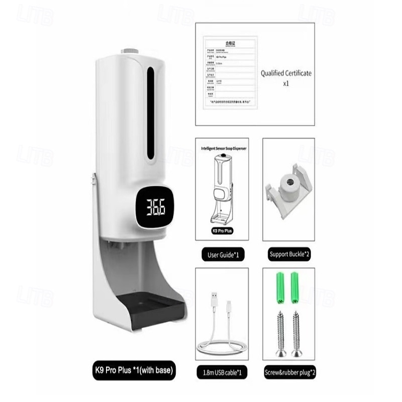 Soap Dispenser Automatic Liquid Soap Dispensers Infrared Hand Temperature Measurement with Liquid Soap Dispenser Wall-Mounted for Home Schools and Communities 2025 - $79.99 –P6