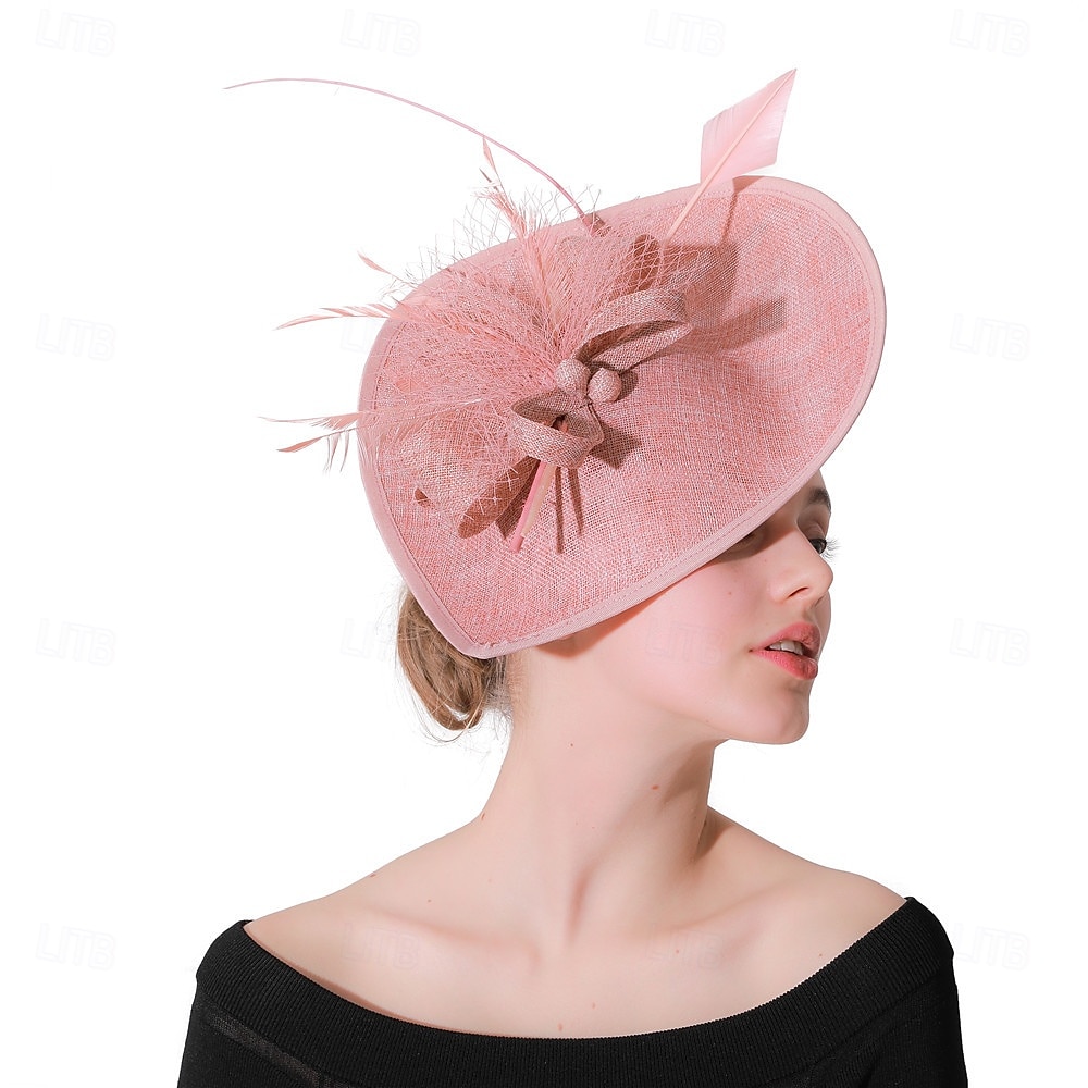 Kopfstück Federn Sinamay Hochzeit Abendgesellschaft Elegant Hochzeit Mit Feder Kopfschmuck Kopfbedeckung 2025 - $30.99 –P2