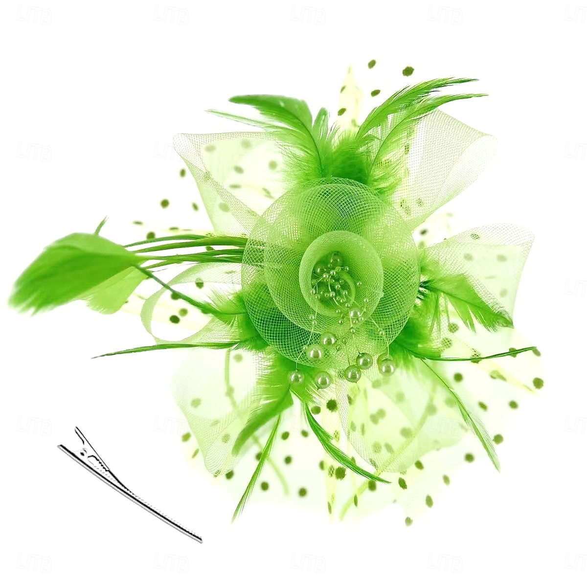 Tocados, sombrero de malla con flores para fiesta de té, tocado, velo, diadema para mujer, fiesta, boda 2025 - $38.99 –P11