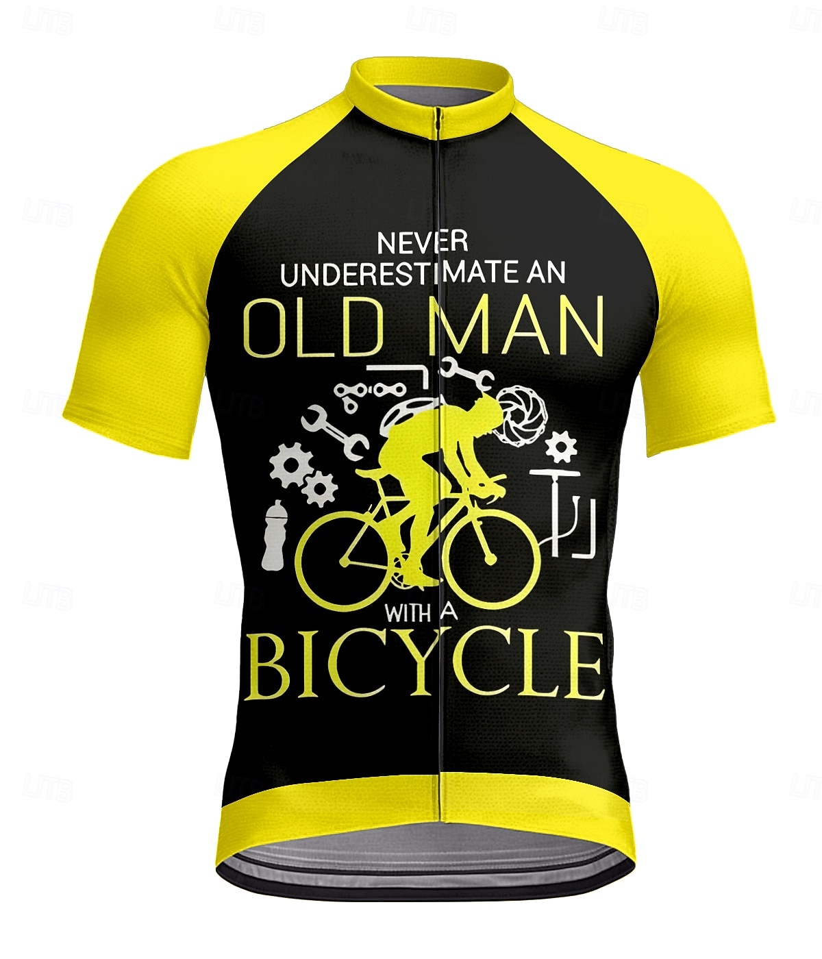 Per uomo Maglia da Ciclismo Grafico Geometrico Lettere & Numeri Manica Corta Bicicletta Maglietta Top con 3 tasche posteriori Resistente ai Raggi UV Asciugatura Rapida Cerniera Frontale Strisce del 2026 a $30.99 –P1