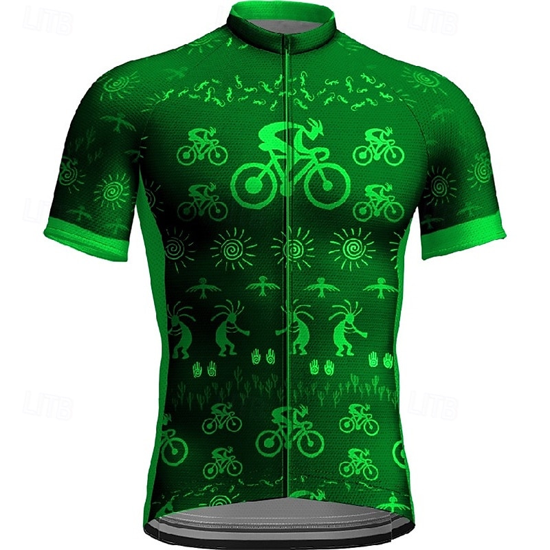 Homme Maillot de cyclisme Manche Courte Cyclisme T-shirt Maillot avec 3 poches arrière VTT Vélo tout terrain Respirant Séchage Rapide Design Anatomique Évacuation de l'Humidité Jaune Rouge Rouge de 2025 ? $25.99 –P10