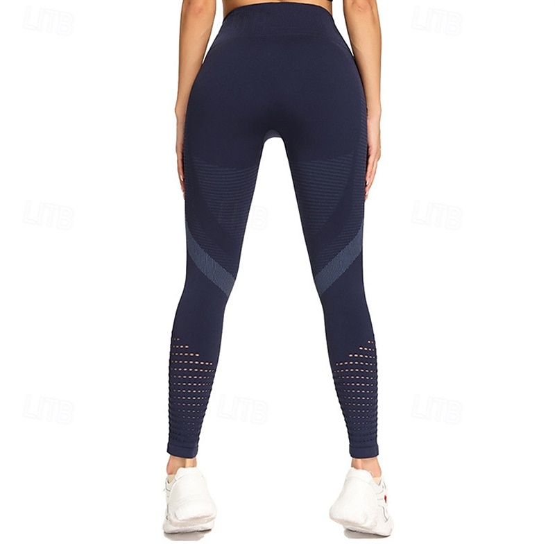 Mujer Pantalones de yoga Mallas Leggings de Yoga Malla Cintura elástica Control de barriga Levantamiento de tope Yoga Entrenamiento de gimnasio Pilates Pantalones Negro Verde Ejército Azul Otoño 2025 - $20.99 –P7