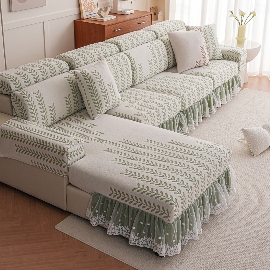 1 federa elasticizzata per cuscino divano, universale, in morbido pile polare jacquard, facile da pulire &durevole del 2025 a $10.99 –P6