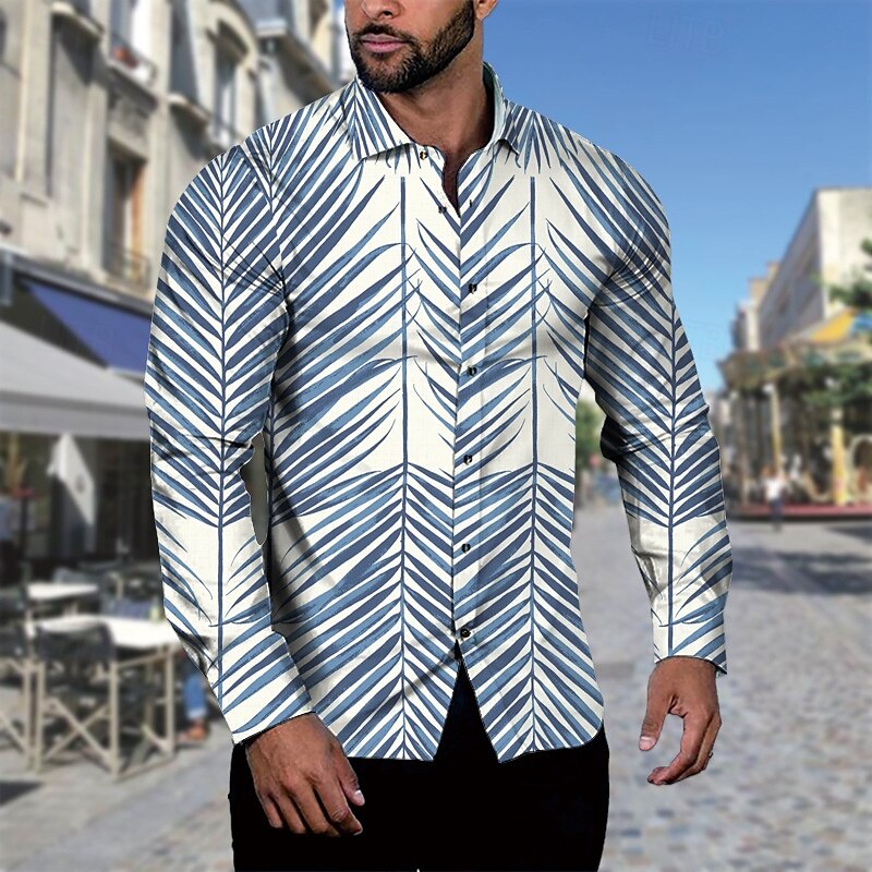 Homme Chemise Chemise d'été Chemise Décontractée Chemise de Plage Chemise Boutonnée gris bleu Noir Vert Claire Vert foncé Vert manche longue Graphique Revers Vacances Hawaïen Boutonné Vêtement Tenue de 2025 ? $21.99 –P5