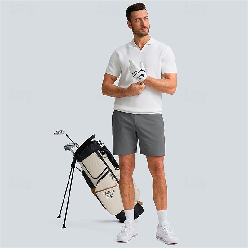 Pánské Šortky Pracovní šortky Golfové šortky Kapsy Bez vzoru Pohodlné Prodyšné Délka kolen Venkovní Obchod Sportovní Na běžné nošení Námořnická modř Šedá 2026 - $21.99 –P7