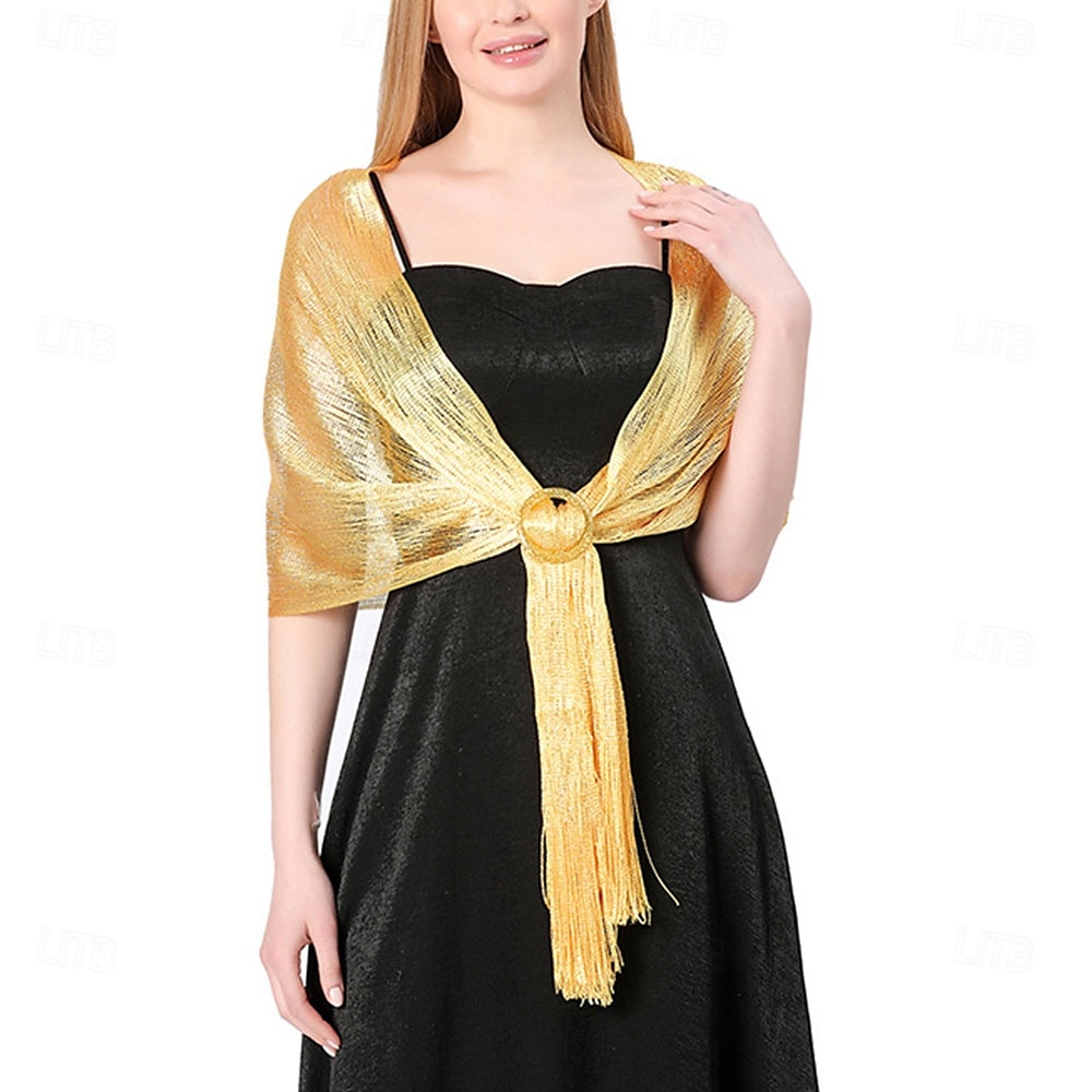 Châle élégant de protection solaire sans manches en polyester pour femmes avec couleur unie pour le mariage en été de 2025 ? $20.99 –P14