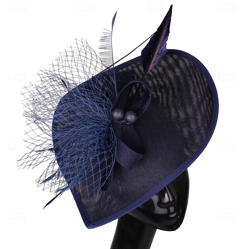 Kopfstück Federn Sinamay Hochzeit Abendgesellschaft Elegant Hochzeit Mit Feder Kopfschmuck Kopfbedeckung 2025 - $30.99 –P11