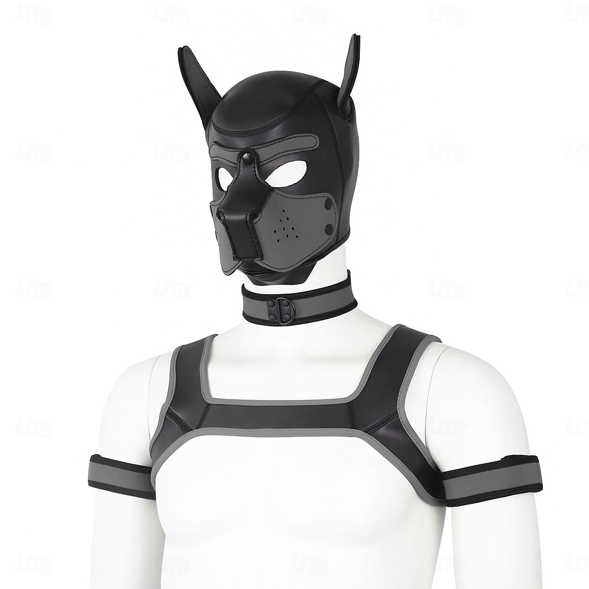 BDSM Kožená komunita Puppy Play Maska pro štěně Psí kapuce Dospělé Unisex Pride Parade Měsíc hrdosti předvečer Všech svatých Karneval Jednoduchý karnevalový kostým 2025 - $55.99 –P16