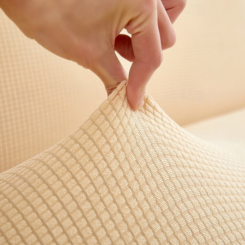 jacquardtyg armlöst bäddsoffa överdrag slipcovers stretchskydd elastiskt bänkskydd 2025 - $36.99 –P9