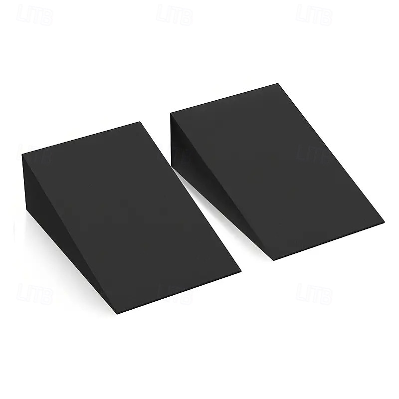 1 paio di blocchi a cuneo per squat, blocchi yoga inclinati in EVA neri per equilibrio e flessibilità, allungatore per polpacci per squat, pilates, flessioni e allenamento della forza del 2025 a $16.99 –P6