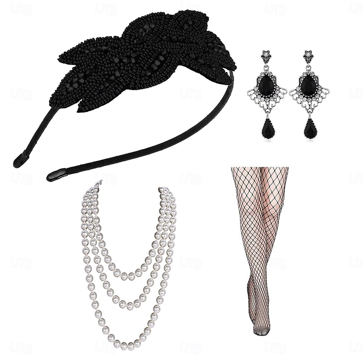 1920-as évek A nagy Gatsby Felszerelések Flapper fejpánt Fülbevaló Biserna ogrlica A nagy Gatsby Flapper lány Retro Csillogó glitter Kristály / Strassz Női Farsang Álarcos mulatság Tini Party estélyi 2025 - $23.99 –P7