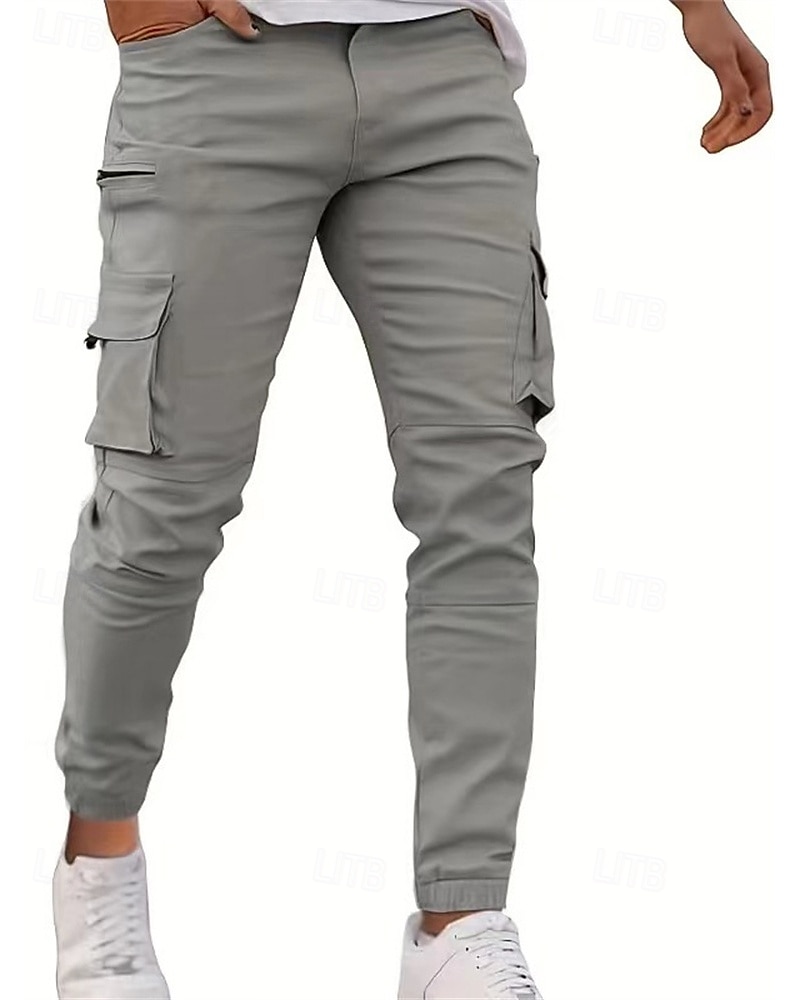 Homme Pantalons Cargo Pantalons Boutons Poche à Rabat Uni Portable Extérieur Quotidien Camping & Randonnée Mode Classique Noir Vert Véronèse de 2025 ? $22.99 –P9
