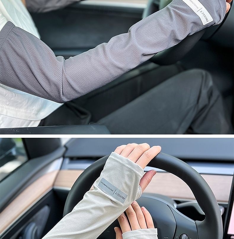 Ice Sleeves Men's Sun Protection Sleeves Summer Outdoor Anti-ultraviolet Loose Sleeves Driving Arm Sleeves 2025 - $10.99 –P2