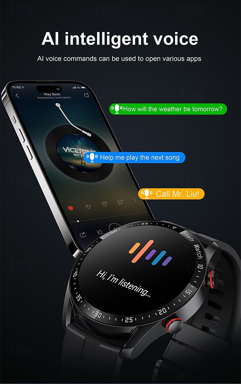 Smart Watch for Men, ECGPPG Bluetooth Call Laser Health, Blood Pressure Fitness, Sports Waterproof, Long Battery Life 2025 - $37.99 –P6