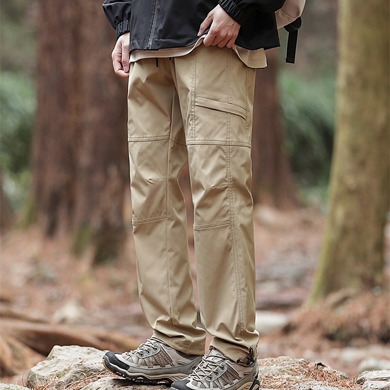 Ανδρικά Παντελόνια με τσέπες Παντελόνι πεζοπορίας Τακτικές παντελόνι Στρατιωτικό Εξωτερική Κανονικό Αδιάβροχη Γρήγορο Στέγνωμα Αναπνέει Παντελόνια Μαύρο Πράσινο Χακί 2025 - $29.99 –P6