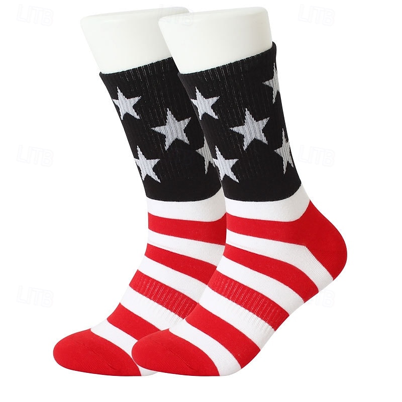 250e jubileum VS Sokken en kousen Amerikaanse Vlag Casual Volwassenen Voor heren Dames Vijfhonderdjarig jubileum Maskerade Onafhankelijkheidsdag Casual Festival Aankleden 2026 - $10.99 –P6