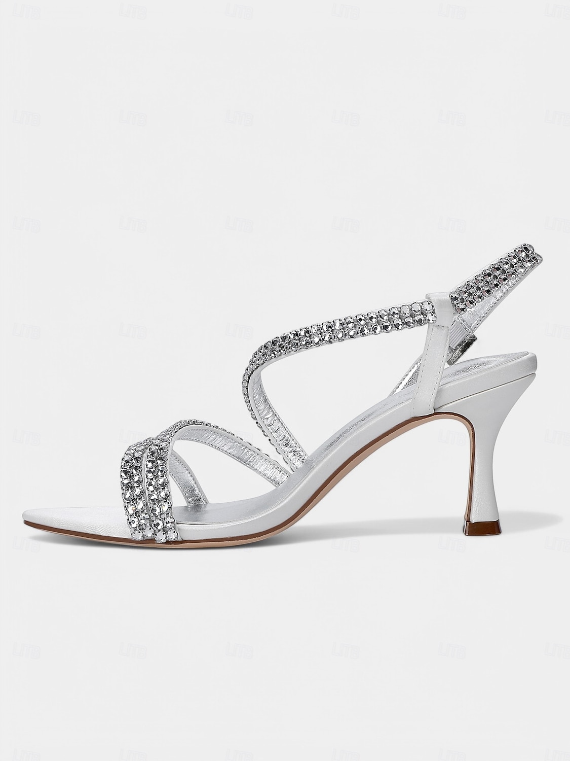 sandali da donna con cinturino posteriore argentato e dettagli in strass – tacchi a gattino aperti e scintillanti per cocktail serali e ricevimenti nuziali del 2025 a $69.99 –P4