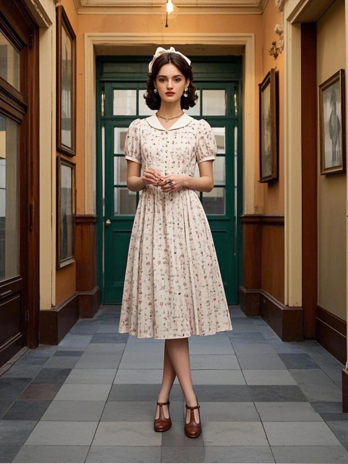 női barna t-pántos mary jane sarkú cipők – az 1930-as évek retro brogue pumpák irodába, teapartikra és vintage ihletésű ruhákba 2025 - $54.99 –P1
