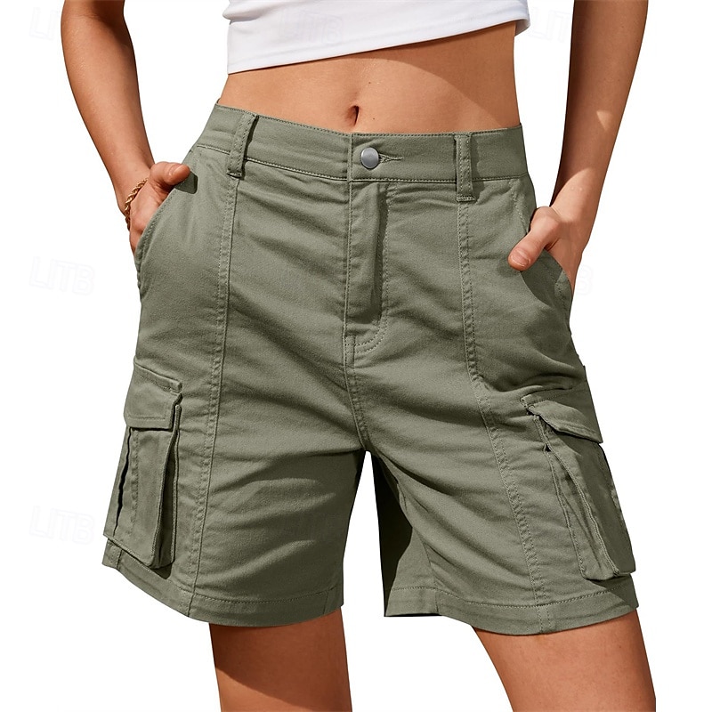 Per donna Shorts da corsa Shorts Cargo Shorts da escursionismo Esterno Vestibilità regolare Asciugatura Rapida Pantaloncini Elastico in vita Grigio scuro Nero Caccia Arrampicata Corsa S M L XL XXL del 2025 a $24.99 –P5