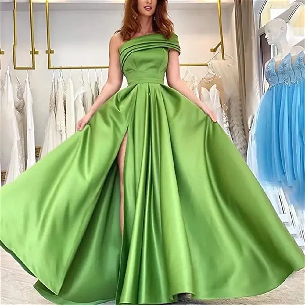 Rochii de Quinceanera Tip A-Line Rochie Elegantă pentru Nuntă Invitată Lungime Până la Podea Fără Mâneci Cu Un Singur Umăr din Poliester Fără Spate cu Fendă 2025 - $89.99 –P2