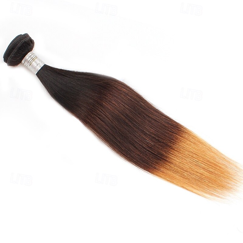 1 paczka prawdziwych ludzkich włosów tricolor t1b/4/27# proste ludzkie włosy 14-24 cali 2025 - $69.99 –P3