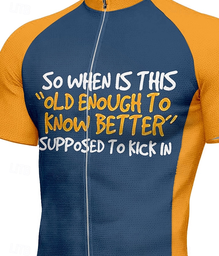 Per uomo Maglia da Ciclismo Grafico Blocco di colori Lettere & Numeri Manica Corta Bicicletta Maglietta Maglia Top con 3 tasche posteriori Resistente ai Raggi UV Asciugatura Rapida Cerniera Frontale del 2026 a $30.99 –P3