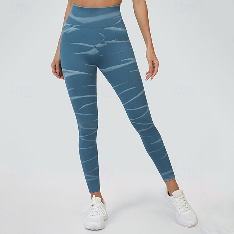 Women's Yoga Pants Yoga Leggings Elastic Waistband Tummy Control Butt Lift Yoga Gym Workout Pilates Pants Tie Dye Yellow Red Blue Fall Sports Activewear Stretchy Slim 2025 - $25.99 –P11