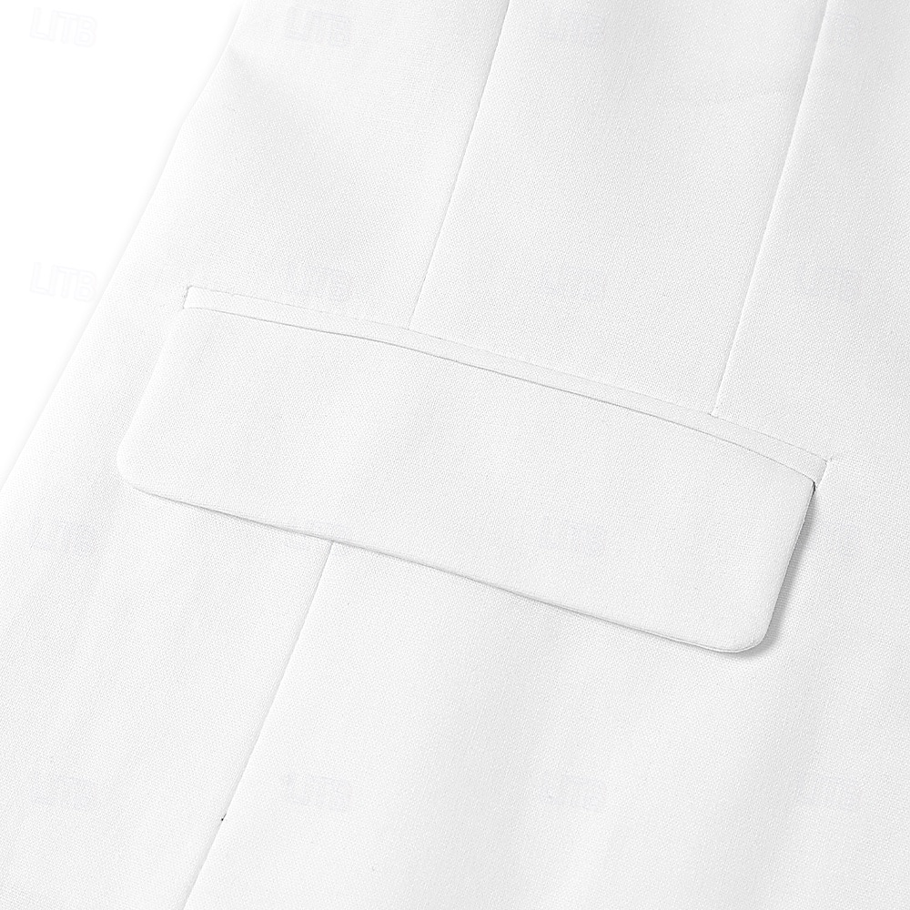 Costumes de mariage en lin pour hommes blanc bleu ciel été unis ajustement ajusté 3 pièces à simple boutonnage deux boutons de 2025 ? $139.99 –P5