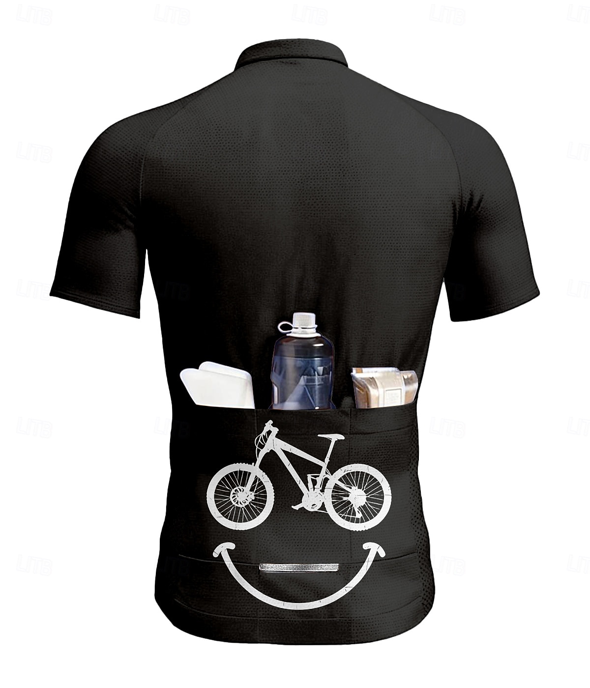 Herren Radtrikot Grafik Geometrisch Kurzarm Fahhrad T-Shirt Trikot Oberteil mit 3 Gesäßtaschen UV-beständig Schnelltrocknend Frontreißverschluss Reflektierende Streifen Sport Schwarz Königsblau Orange 2026 - $30.99 –P2