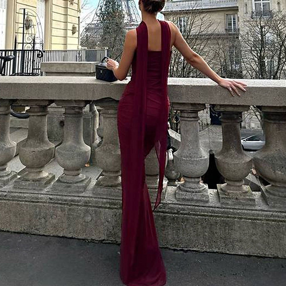 Mořská panna  trumpet quinceanera šaty elegantní šaty svatba svatební hosté dlouhé do podlahy bez rukávu bezramenné polyesterové bez zad s nařasením 2025 - $99.99 –P3