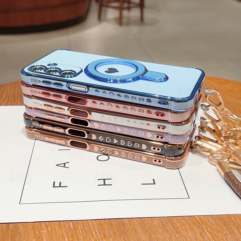 Phone Case For Samsung Galaxy S21 FE S21 A14 A34 A53 A33 A23 A13 Back Cover with Wrist Strap Shockproof Retro TPU Plating 2025 - $22.99 –P6