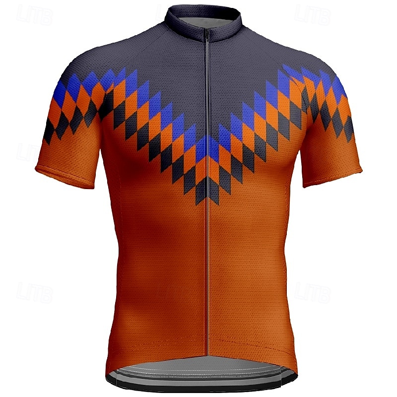 Pánské Cyklodres Krátký rukáv Kolo Tričko Dres se 3 zadními kapsami Horská cyklistika Prodyšné Rychleschnoucí Anatomický design Odvod Žlutá Červená Modrá Sportovní Oblečení 2025 - $25.99 –P11