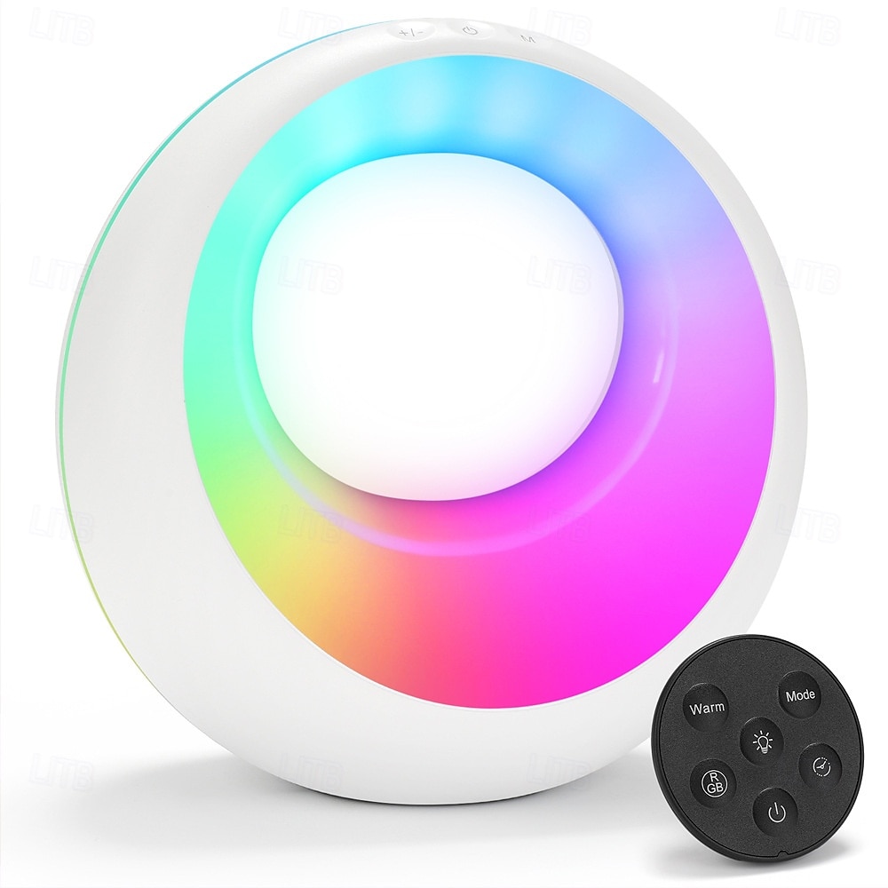 1 pz luce notturna dimmerabile a colori RGB con telecomando, timer dimmerabile touch, batteria ricaricabile USB, luce notturna per interni e camera da letto del 2025 a $24.99 –P5