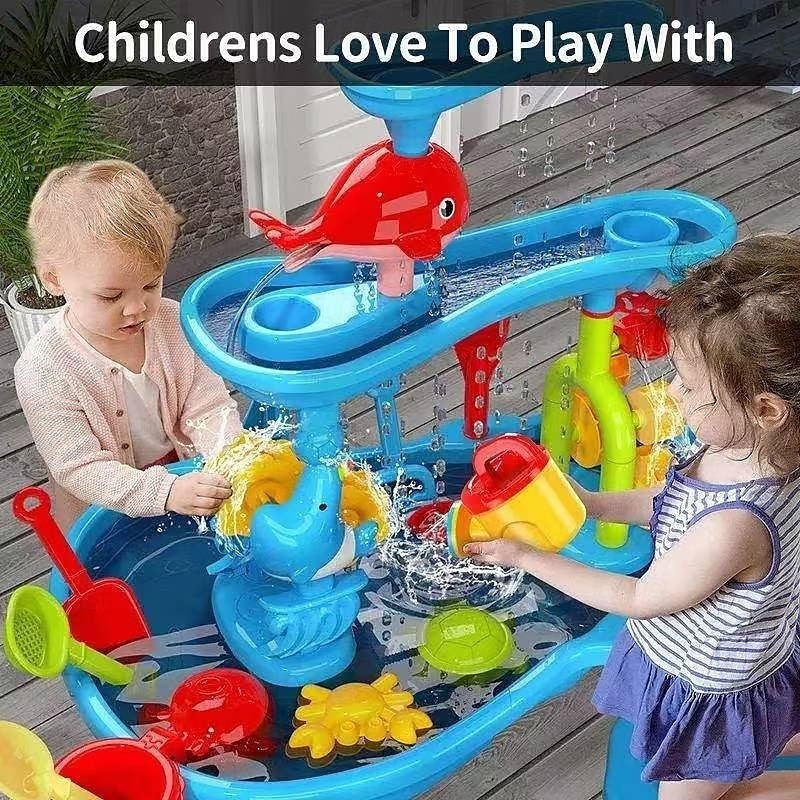 Table à eau pour tout-petits de 3 à 5 ans et de 1 à 3 ans - Table à eau d'extérieur pour enfants - Table sensorielle de sable, jouets de plage d'été, table d'activités de bac à sable, jouets d'eau de 2025 ? $101.99 –P2