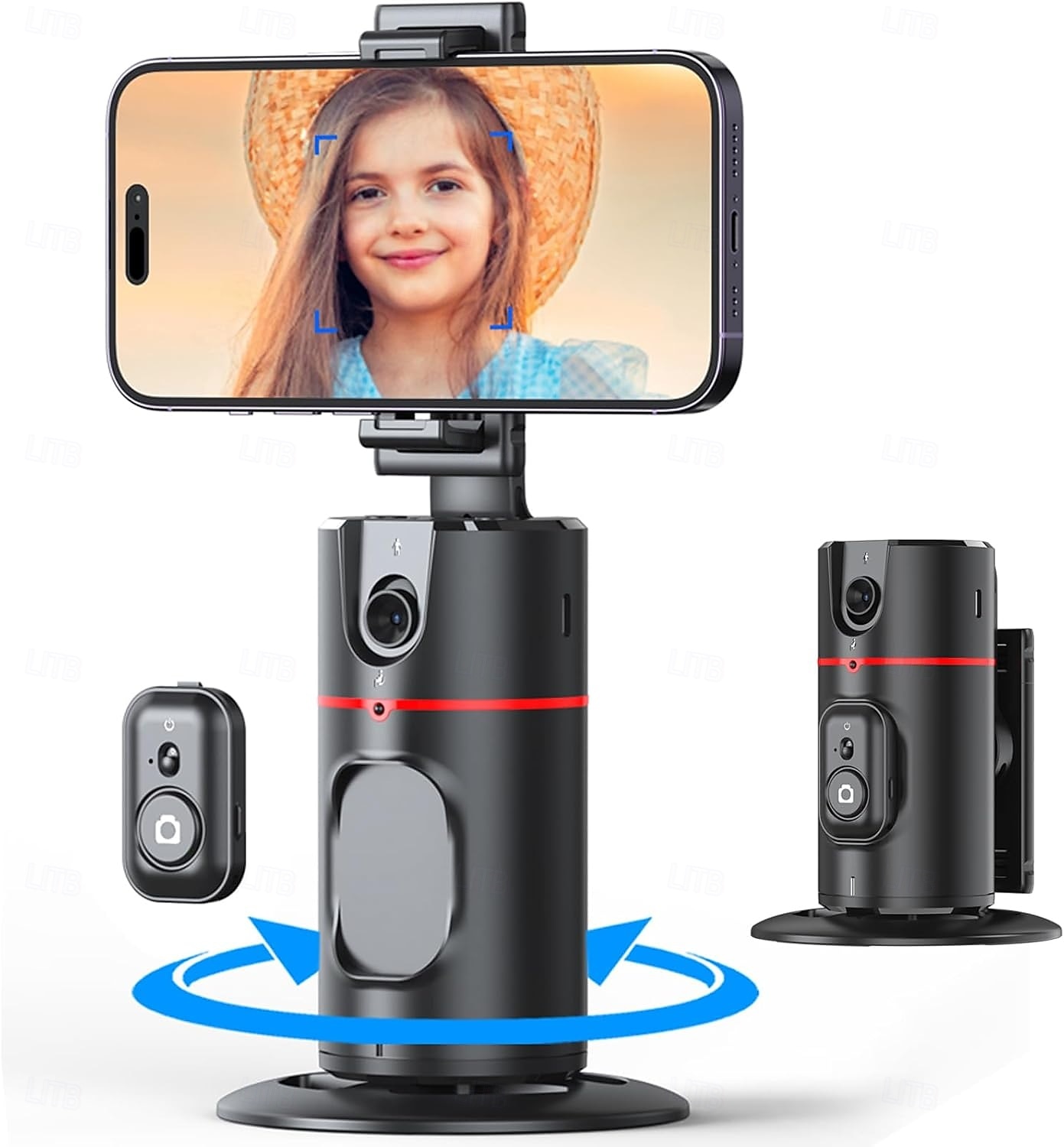 Support de téléphone à suivi automatique, support de caméra de téléphone à rotation à 360 degrés, support de suivi de prise de vue intelligent avec perche à selfie à distance pour iPhone Android, de 2025 ? $29.99 –P2