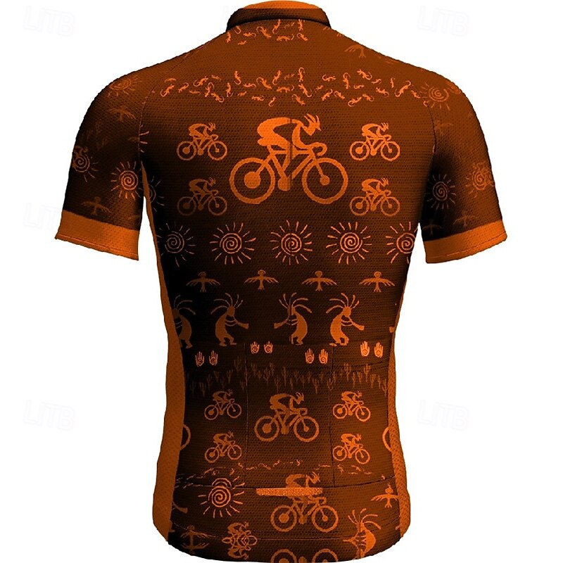 Homme Maillot de cyclisme Manche Courte Cyclisme T-shirt Maillot avec 3 poches arrière VTT Vélo tout terrain Respirant Séchage Rapide Design Anatomique Évacuation de l'Humidité Jaune Rouge Rouge de 2025 ? $25.99 –P9