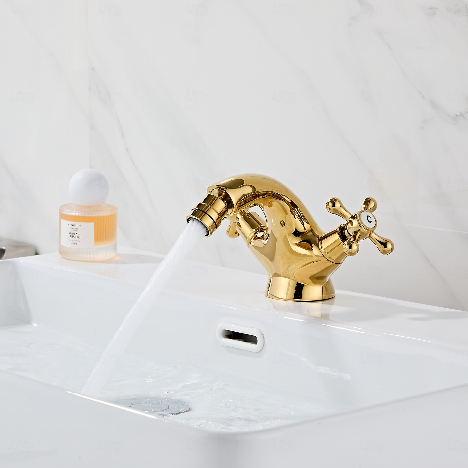 Robinet de lavabo - Classique Électroplaqué Ensemble central Deux poignées un trouBath Taps de 2025 ? $105.99 –P7