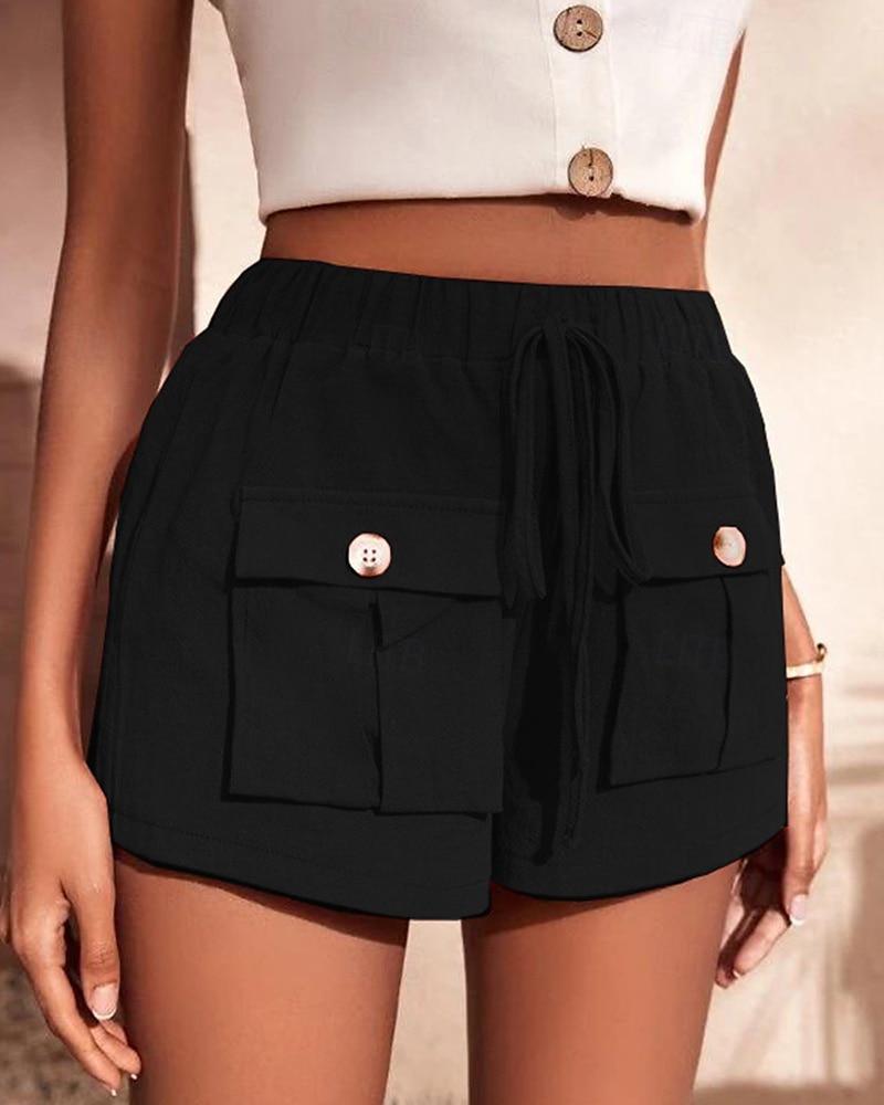 Per donna Pantaloncini cargo Shorts Moda Atletico Corto Misura del girovita medio Semplice Tasca Elastico in vita Traspirante Confortevole Micro-elastico Sport & Outdoor Abbigliamento quotidiano del 2025 a $26.99 –P16
