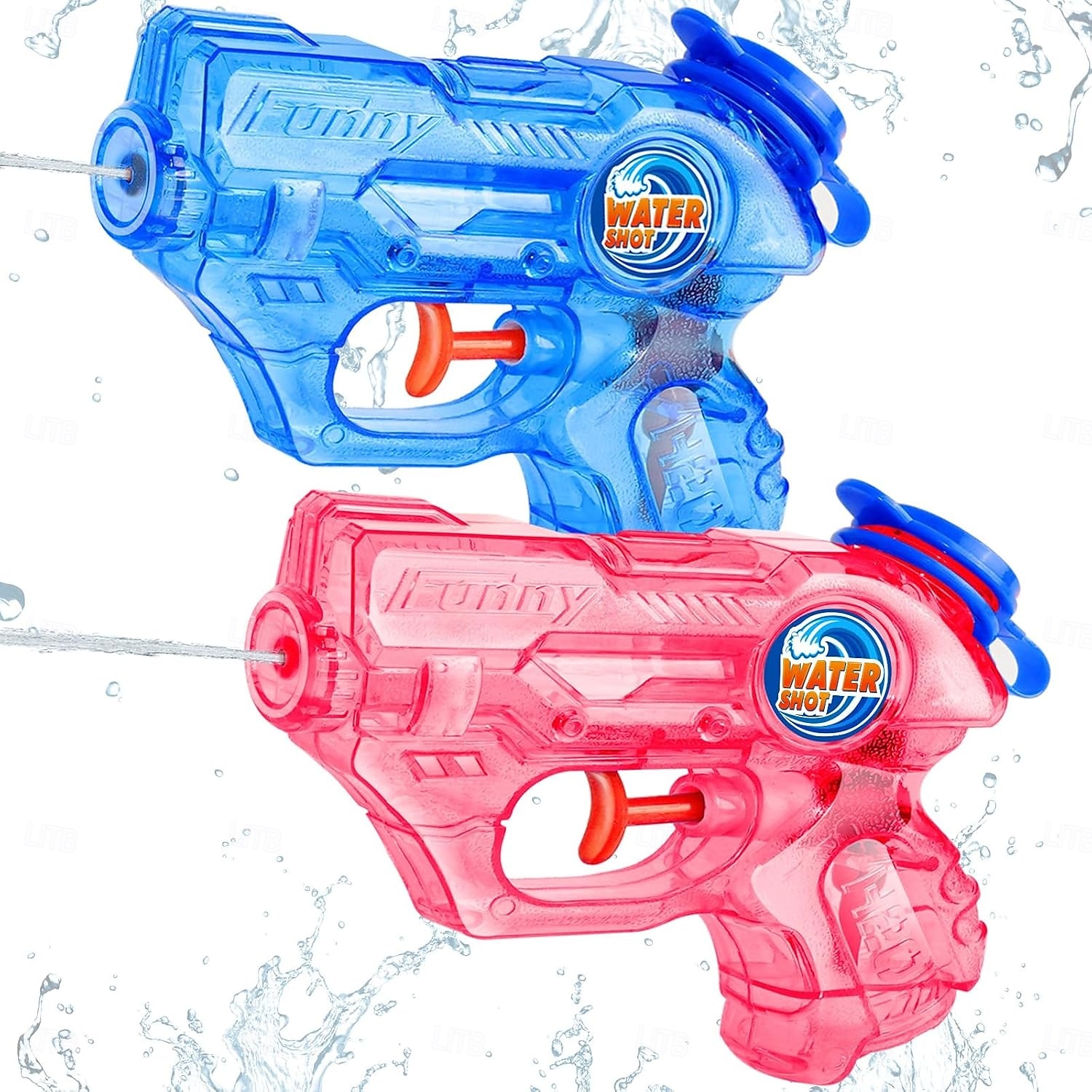 Mini pistola ad acqua per bambini piccoli - confezione da 4/2 confezioni, piccole pistole ad acqua da 5-7 m di lunga gittata, super pistola ad acqua, pistola blaster, giocattolo acquatico per esterni, del 2025 a $16.84 –P2
