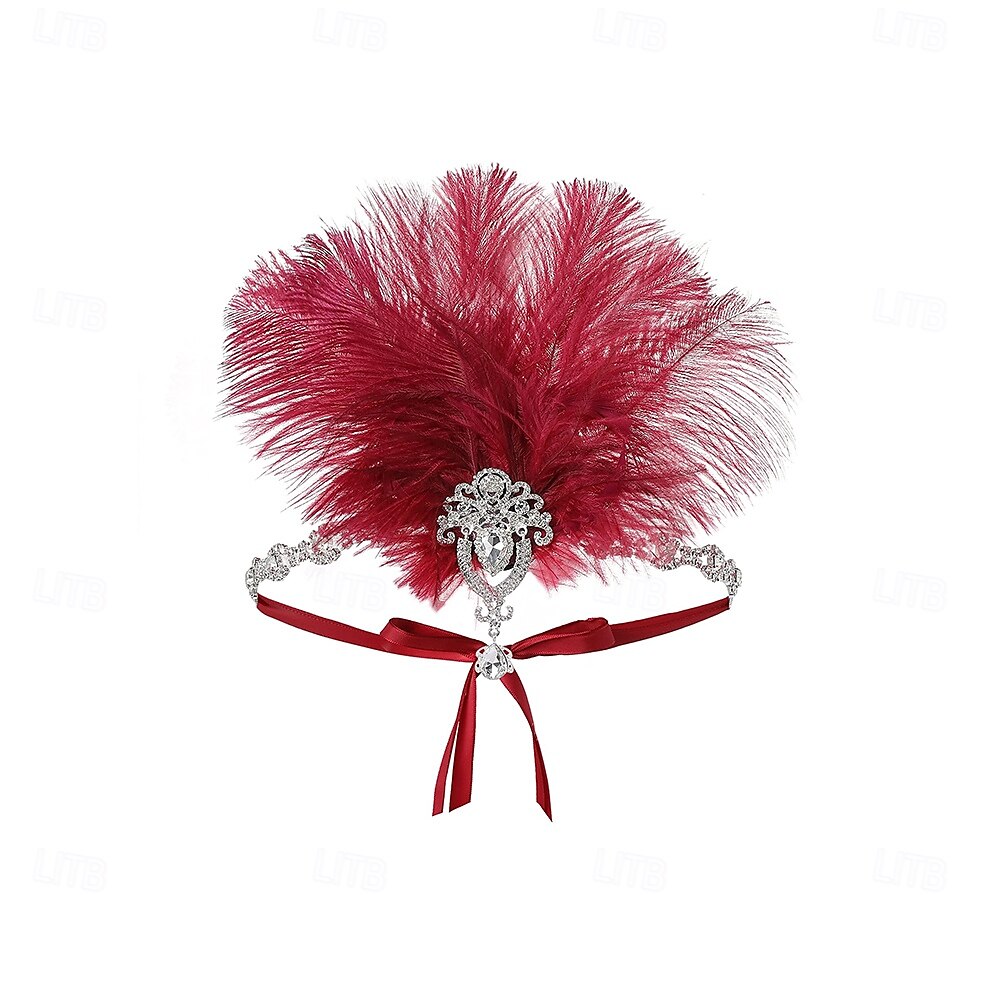 A nagy Gatsby Flapper fejpánt Gyöngyös karkötő Fülbevaló A nagy Gatsby Toll Retro Csillogó glitter Női Farsang Valentin nap Álarcos mulatság Party estélyi viselet Álarcos mulatság Fesztivál Felnőttek 2025 - $15.99 –P6