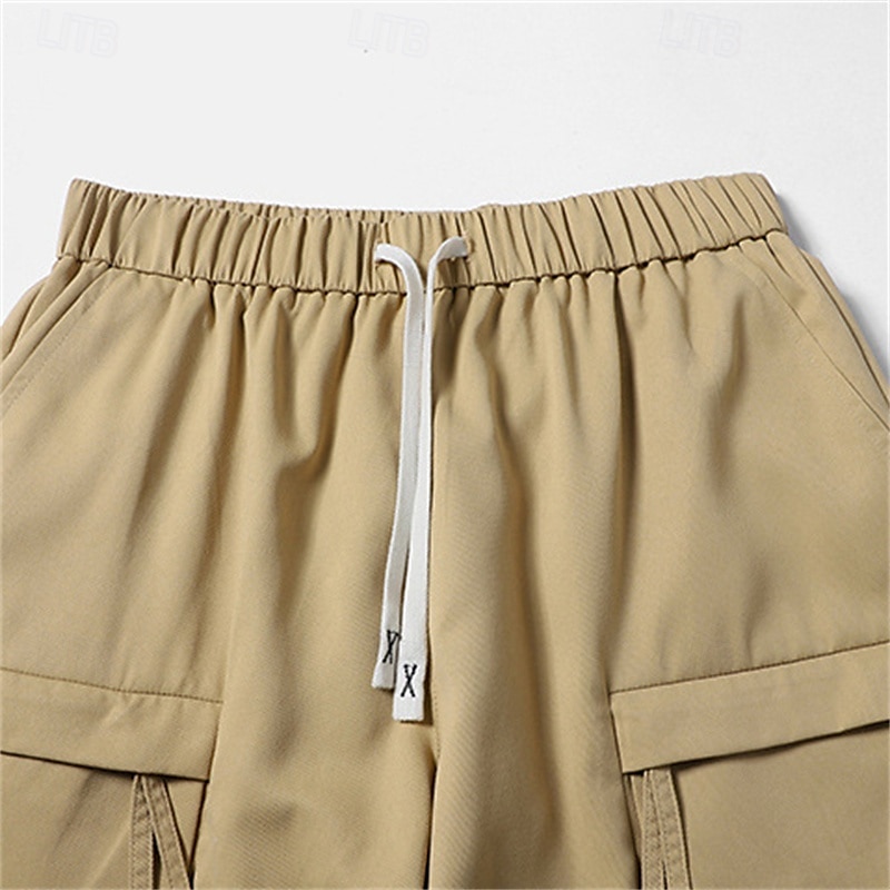 Per uomo Pantaloncini cargo Shorts Pantaloncini Estivi Tasca con cerniera Multi-tasche Semplice Comodità Indossabile Lunghezza al ginocchio All'aperto Sport Quotidiano Moda Casual Nero Verde militare del 2025 a $22.99 –P6