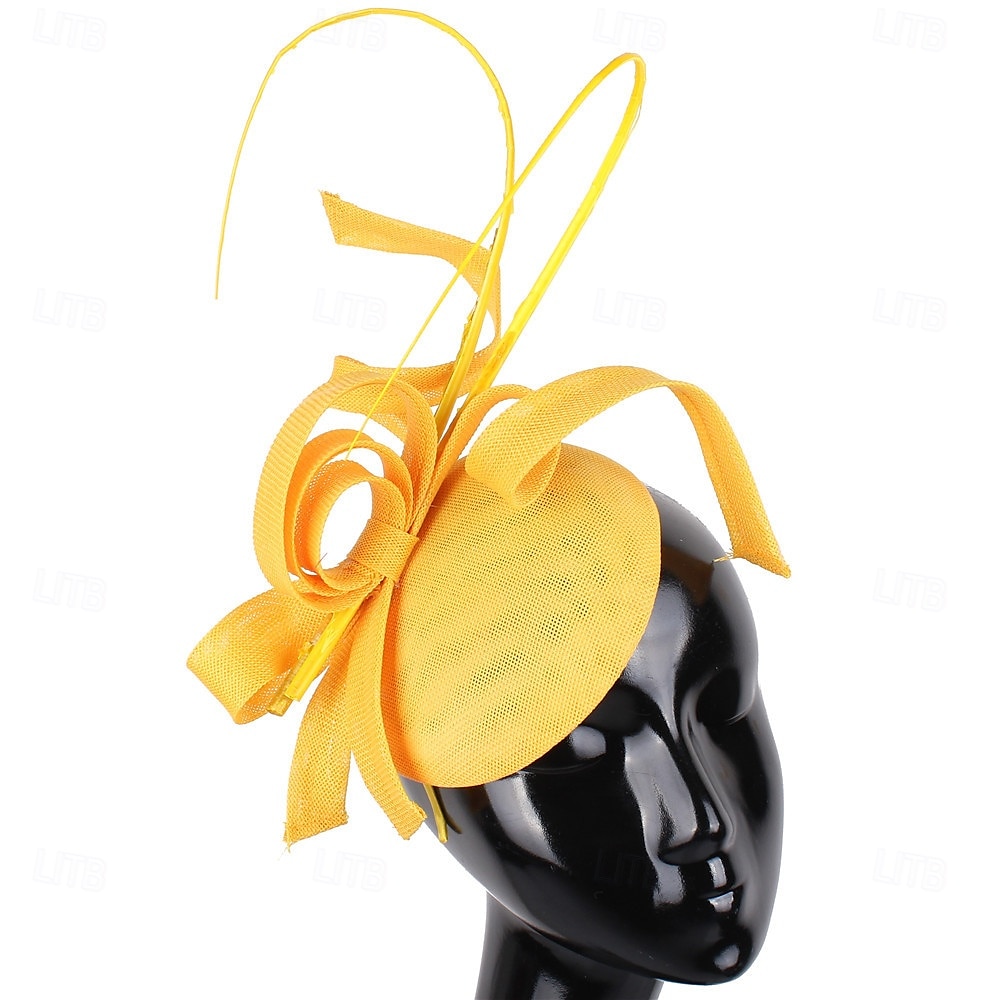 Nakrycie głowy Sinamay Ślub Wieczorna impreza Elegancja Ślub Z Kwiat Winieta Nakrycia Głowy 2025 - $39.99 –P7