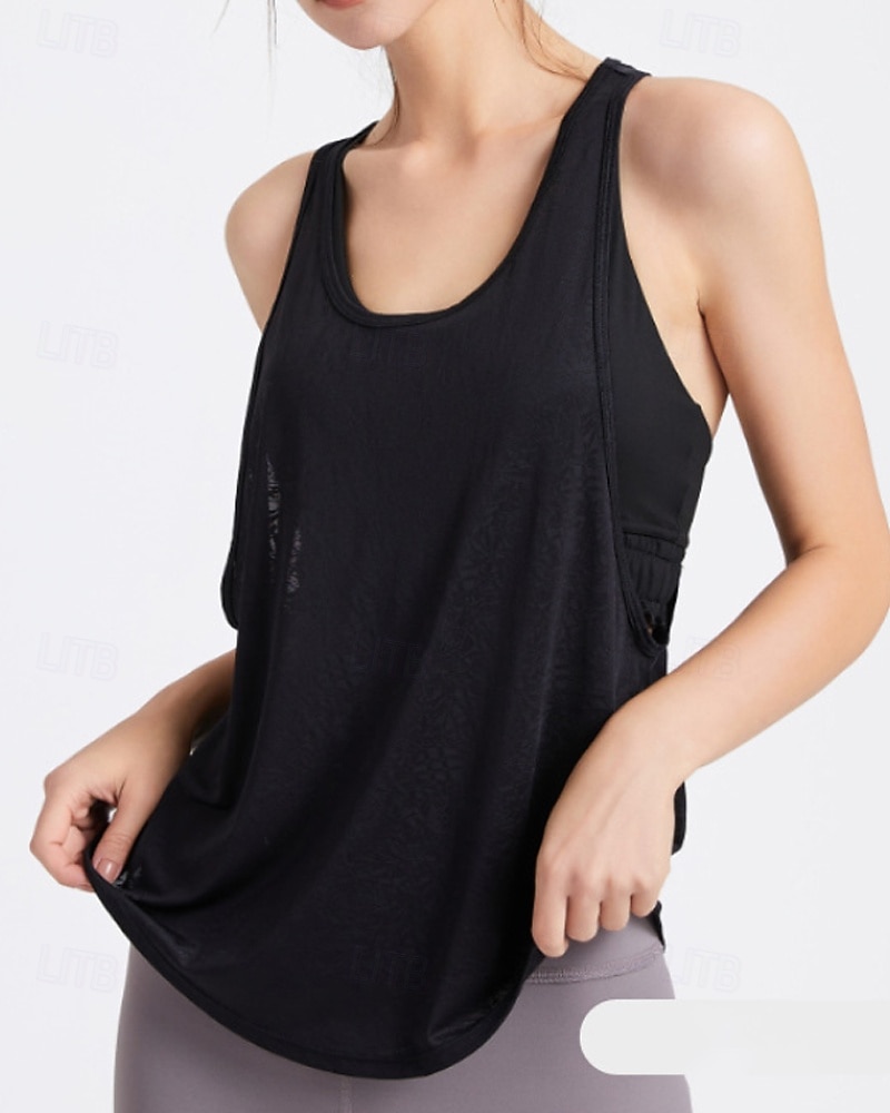 US Open Per donna Tinta unita Canotta da allenamento Maglietta sportiva Carro armato Canotta Senza Maniche Traspirante Tennis Golf Pickleball Girocollo Y Indietro Nero Bianco Verde Chiaro del 2025 a $15.19 –P7