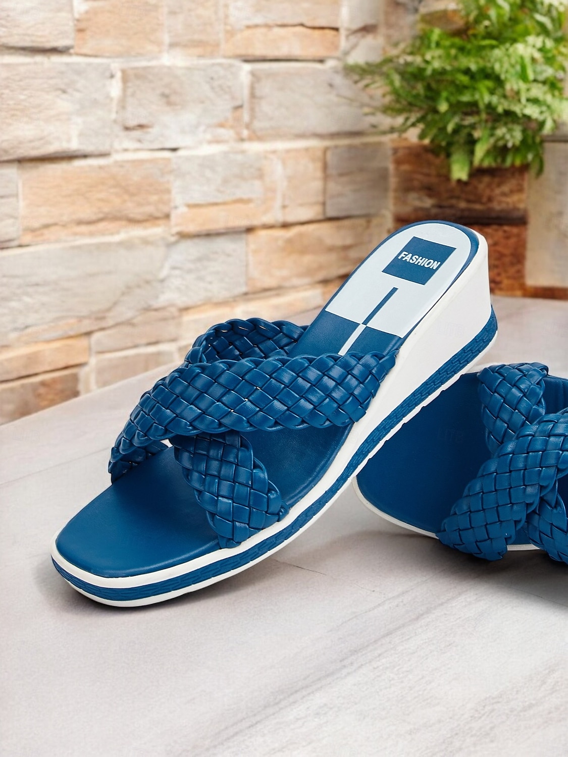kvinners vevde sandaler med kile – uformelle sandaler med kryssreim med åpen tå for sommer og ferie 2025 - $24.99 –P3