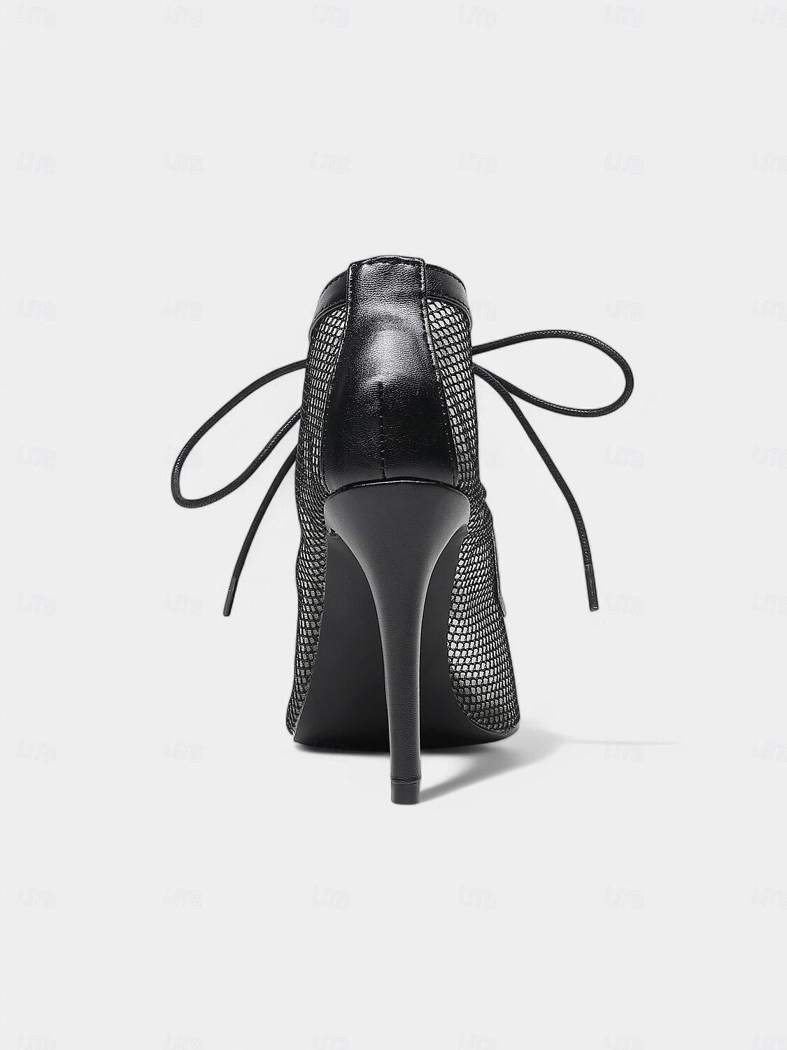 Escarpins de danse latine à lacets en maille noire pour femmes avec bout ouvert – chaussures de salsa à talons aiguilles respirantes pour la performance, la fête et l'entraînement de 2025 ? $64.99 –P4